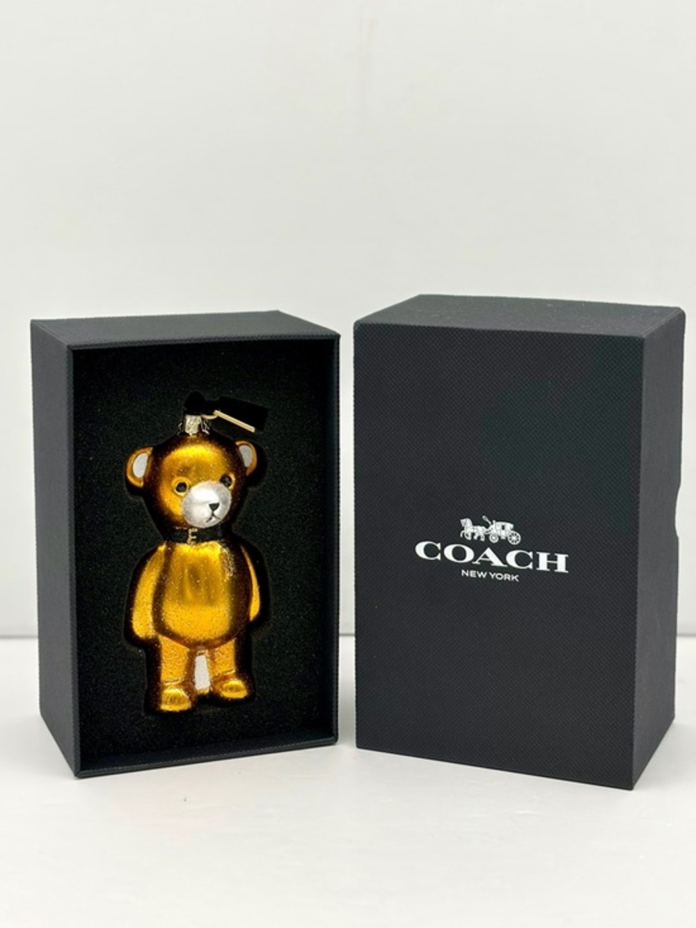 Coach Gold Bear Boxed Ornament